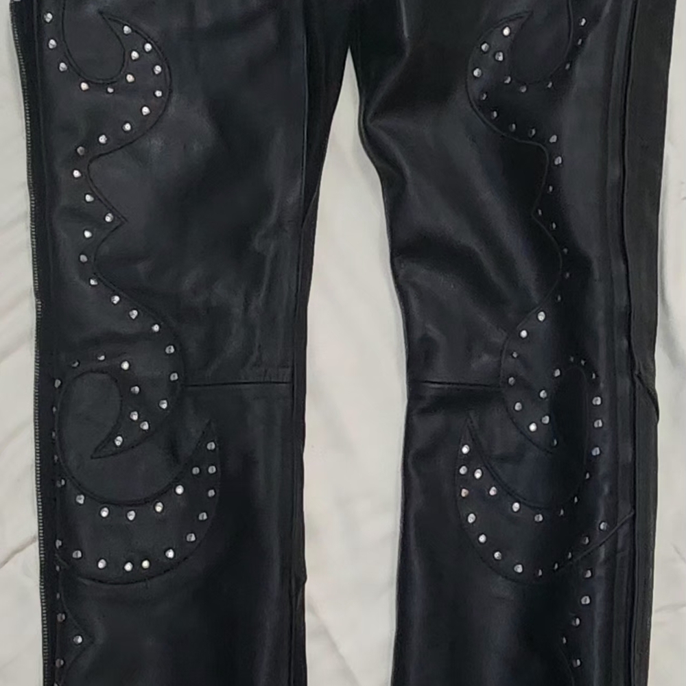 Women's Harley-Davidson Black Studded Leather Chaps